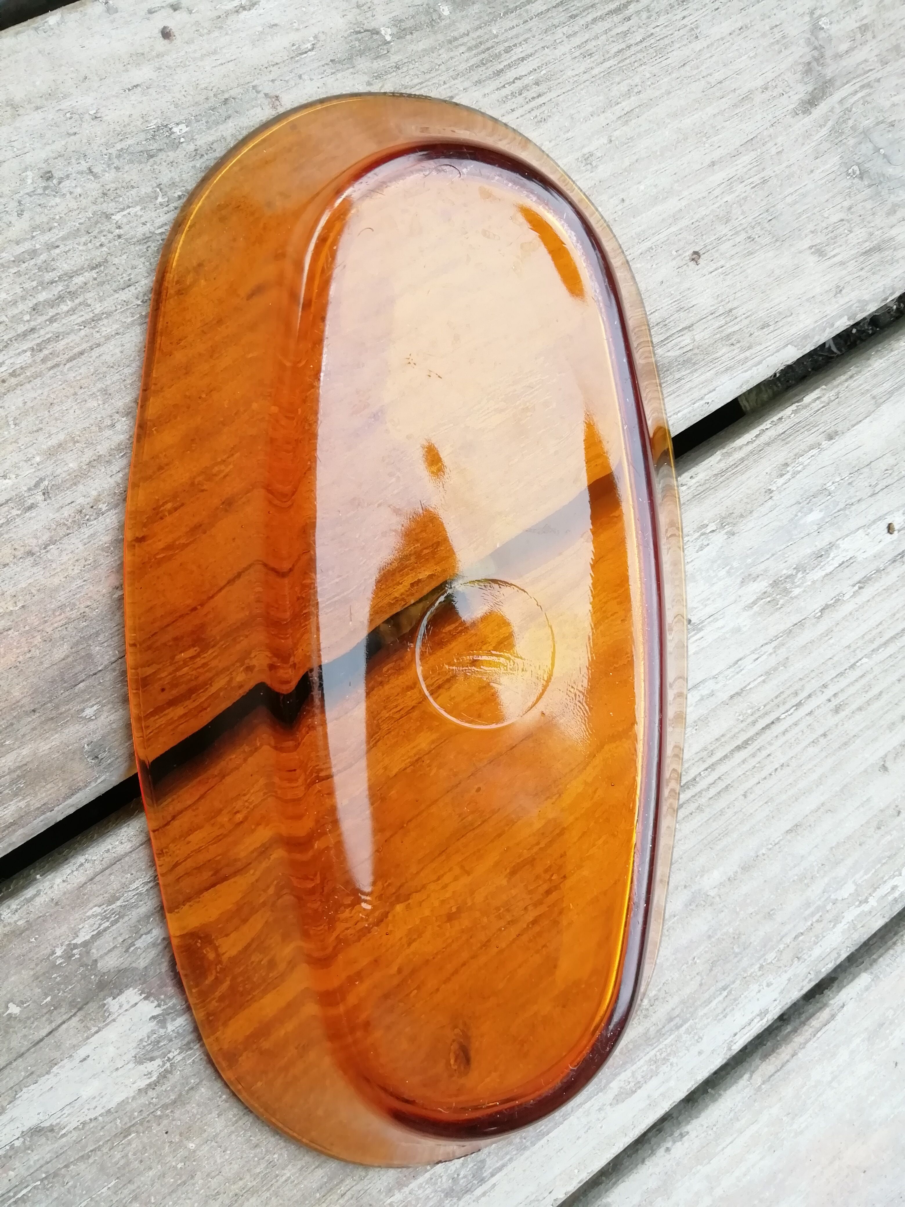 Ravier verre ambré