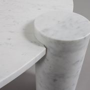 Large Impressive Carrara Marble Coffee Table Made in Italy, 1970s