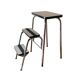Vintage step stool in white formica and chrome steel