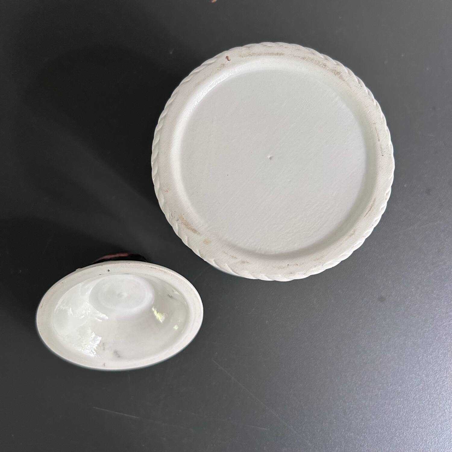 Olive slip sugar bowl