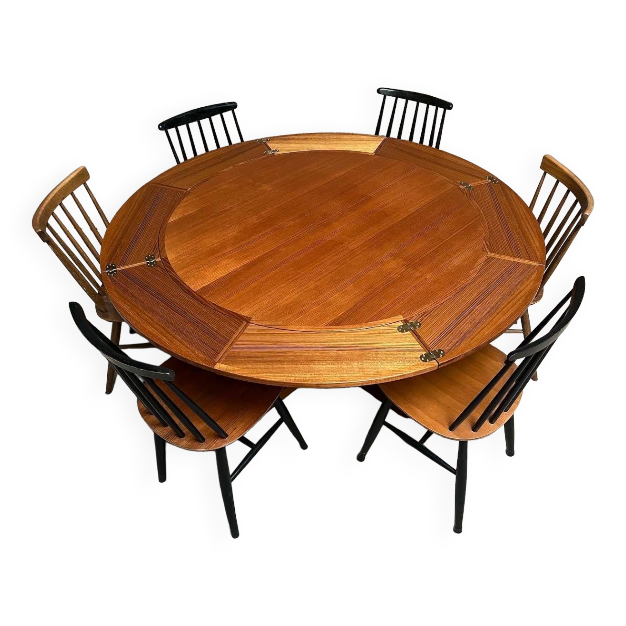 Scandinavian flip flap lotus table by drylund in teak 1960