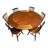 Scandinavian flip flap lotus table by drylund in teak 1960