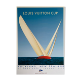 Affiche Razzia Louis Vuitton Cup - Auckland New Zeland - Signé par l'artiste - On linen