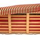 Reclining sofa in silk fabric