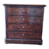 Petite commode style Louis Philippe ronce noyer