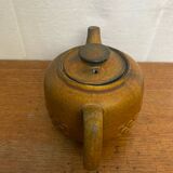 Vintage KW Feuerfest Embossed Brown Ceramic Teapot #C786
