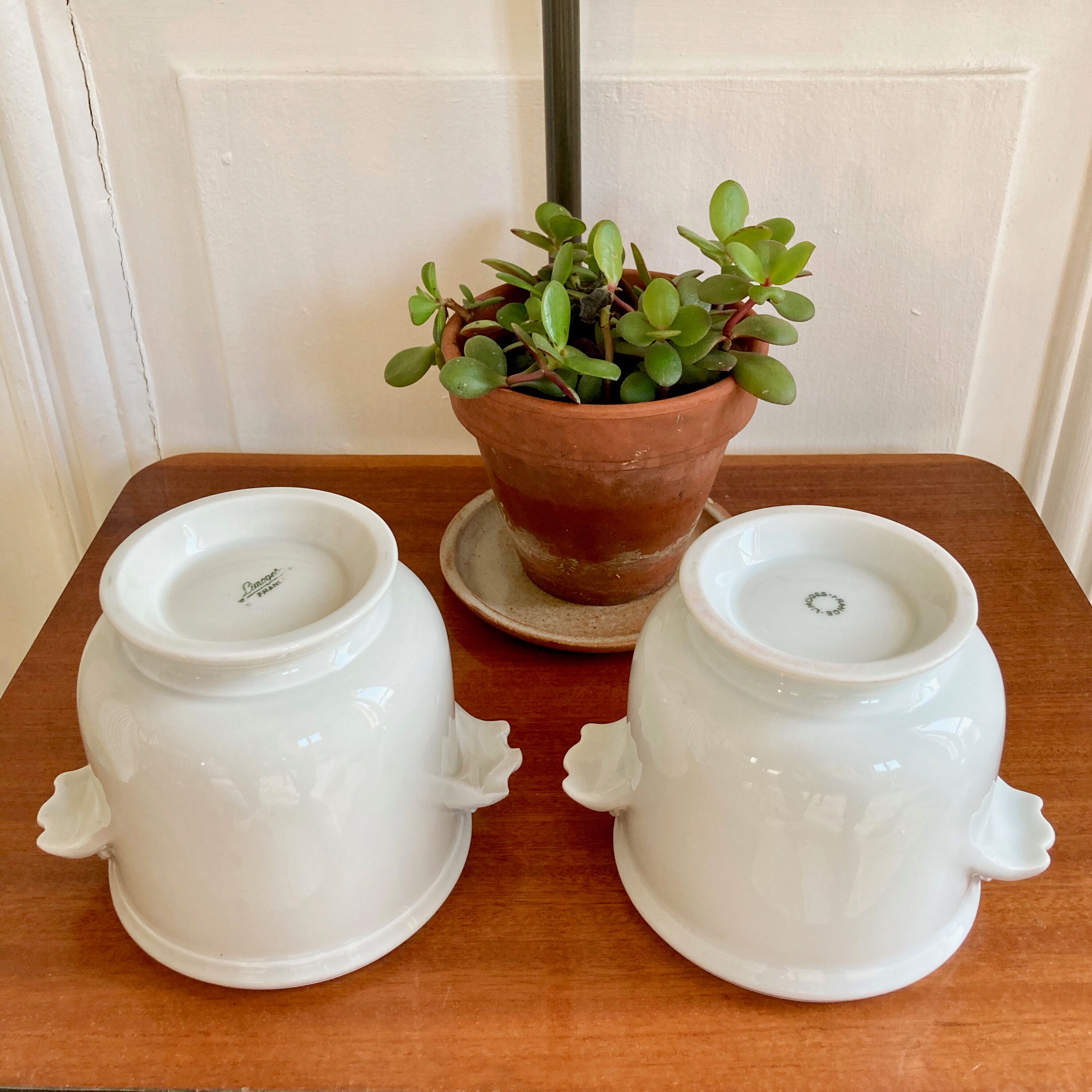 Paire de cache pots porcelaine de Limoges