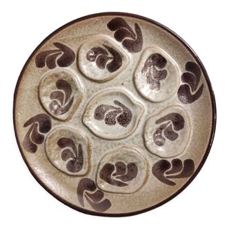 Assiette à huîtres vintage française de Pornic