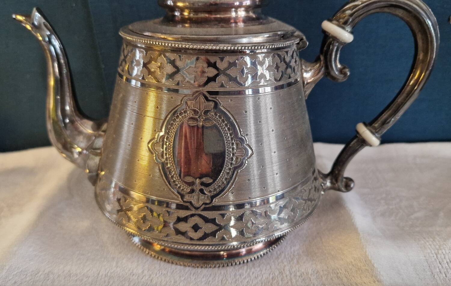 Silver metal coffee maker