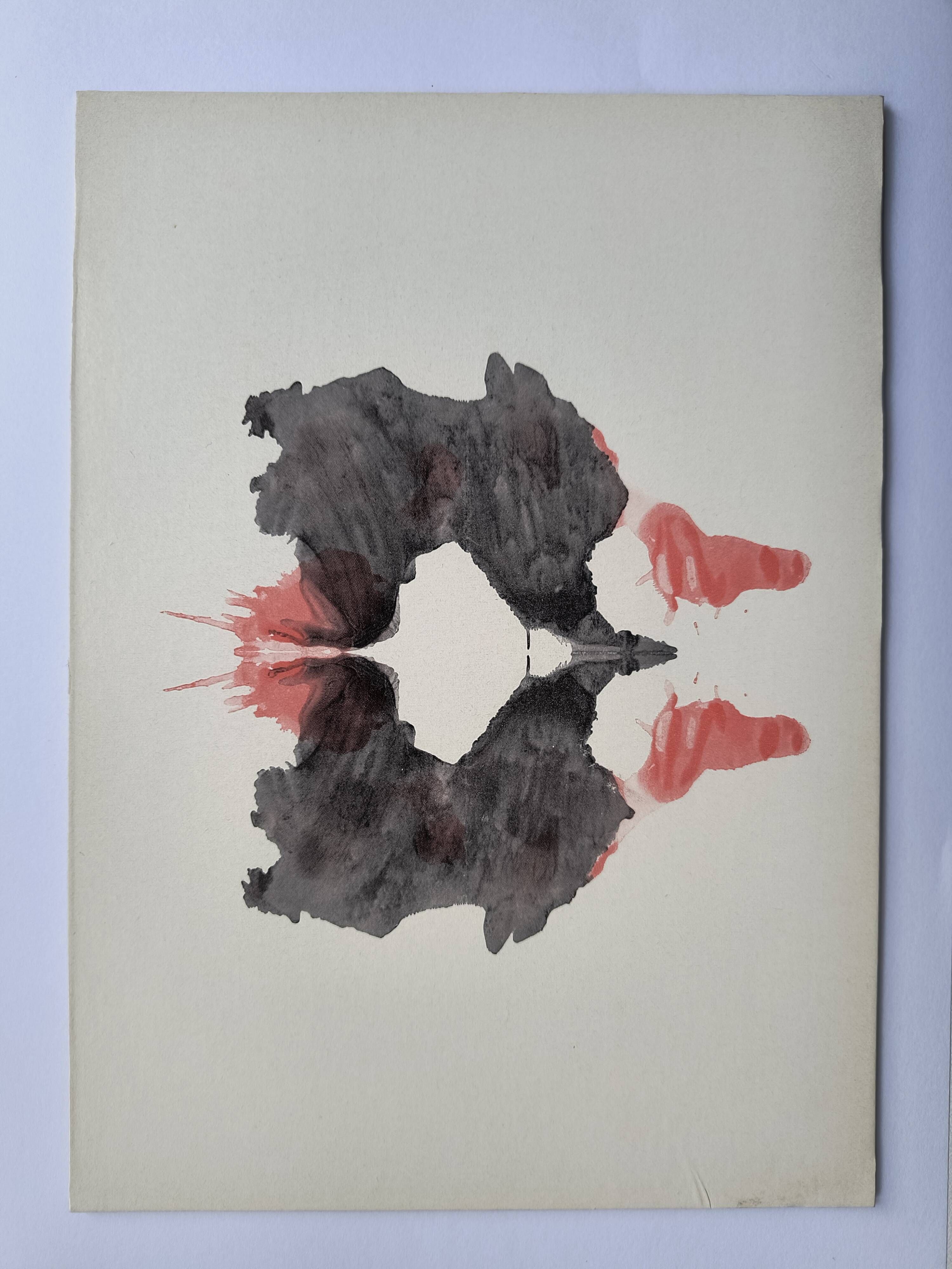 Original Rorschach test card "Card II" – imaginary curiosity