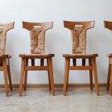 Ensemble de chaises de salle à manger hollandaises d’arts et d’artisanat par W Kuyper