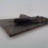 Large copper-coloured German Shepherd relief, 1960s