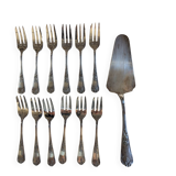 Série de 12 fourchettes à dessert et pelle à tarte