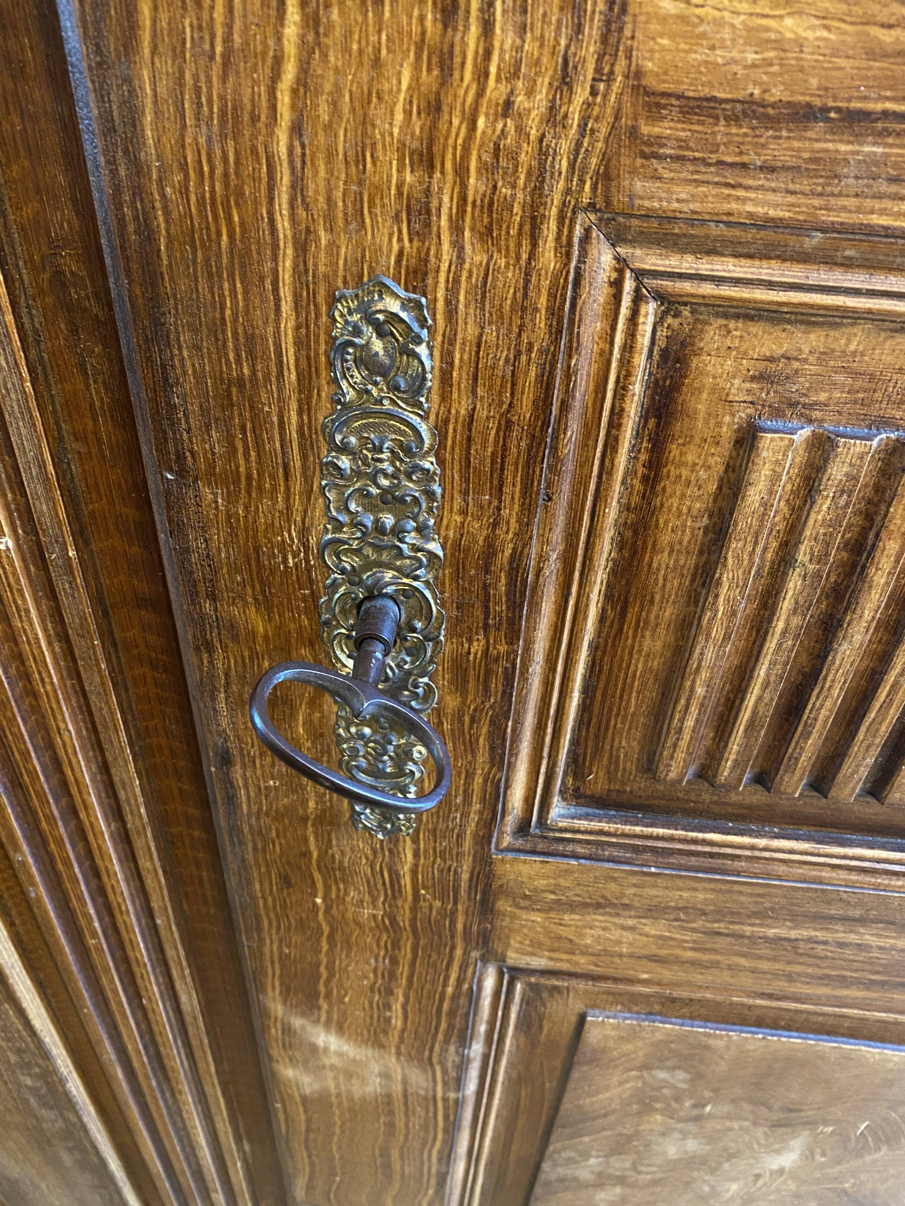 Wooden wardrobe from the early 20th century.