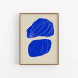 Abstract blue giclee print, 50x70cm