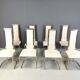 Vintage brass dining chairs by Belgo Chrom, 1970s - set of 8