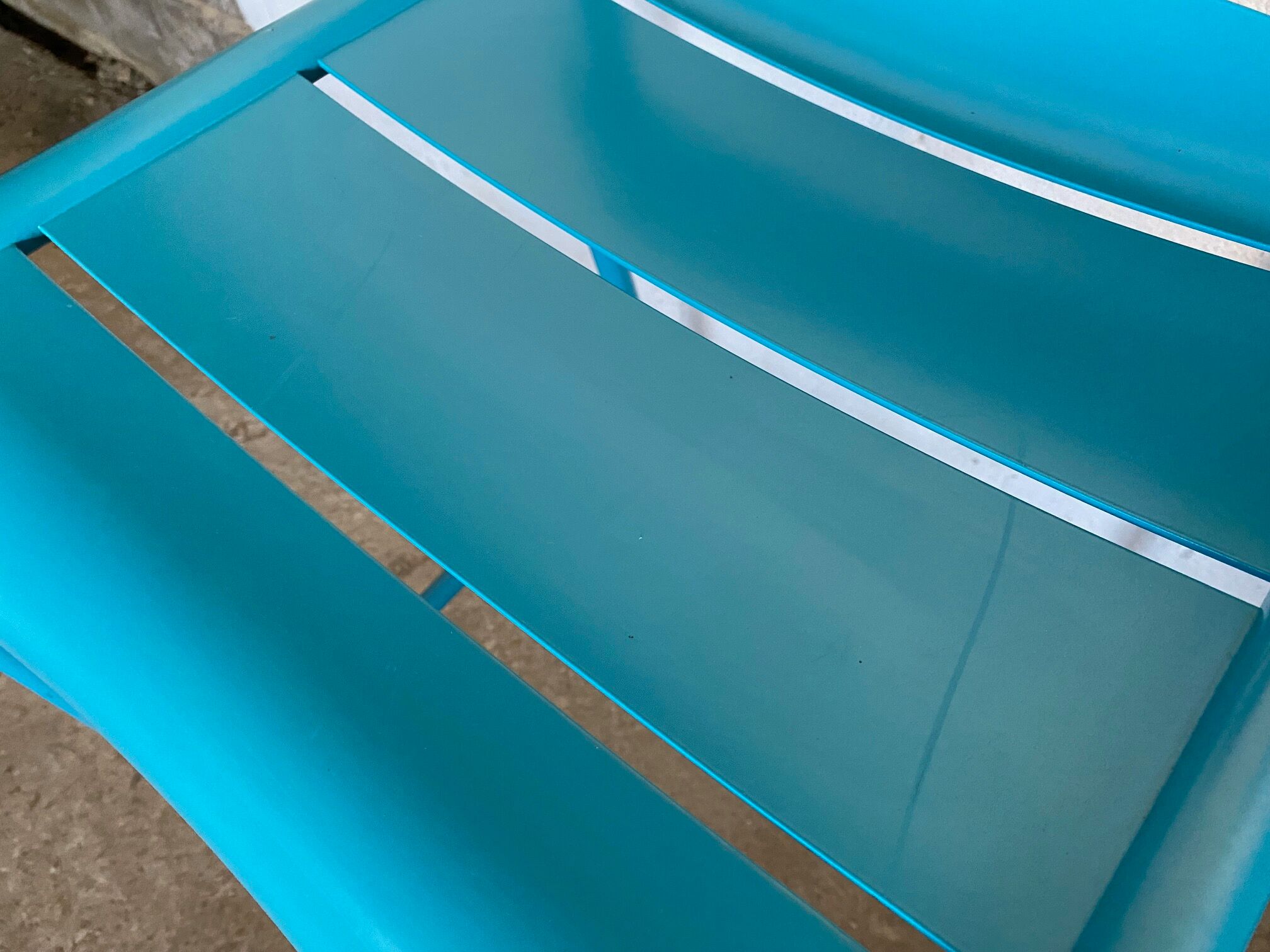 Tabouret de bar Luxembourg Fermob bleu empilable