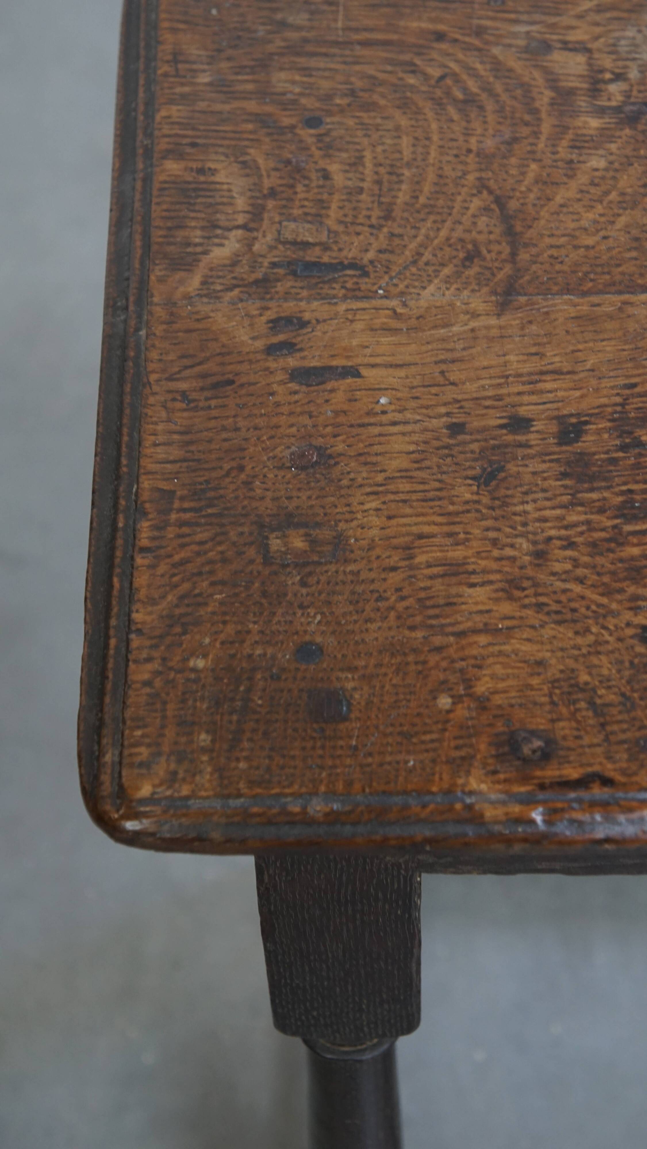 Large Antique English Side Table/Stool