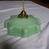 Suspensions abat jour opaline vert pastel