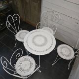 Old wrought iron garden furniture