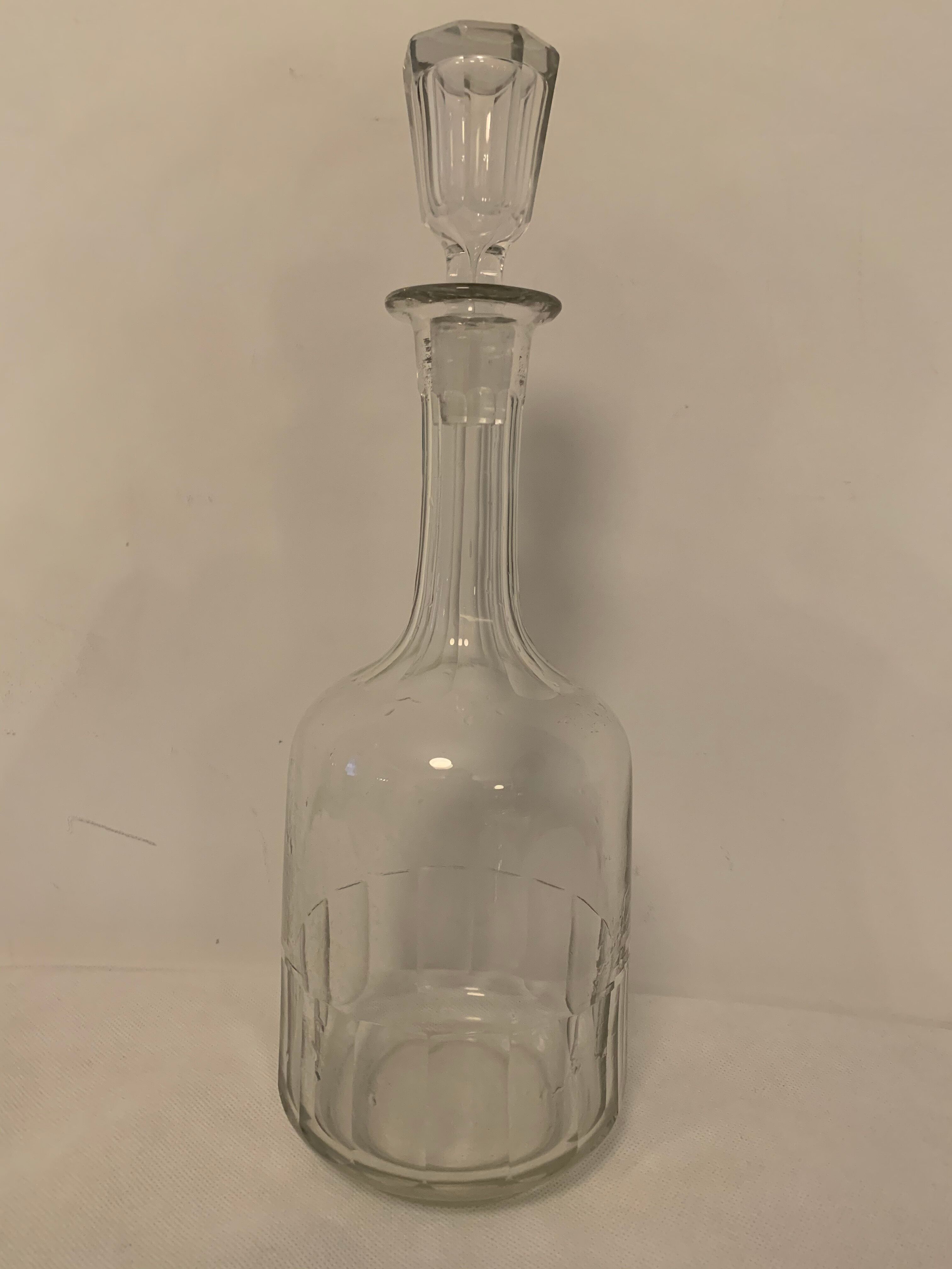 Set of 4 glasses and 1 carafe model Mirabeau early twentieth century