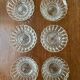 Set of 6 pressed glass bowls with star decoration – vintage