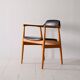 Scandinavian armchair covered in imitation leather