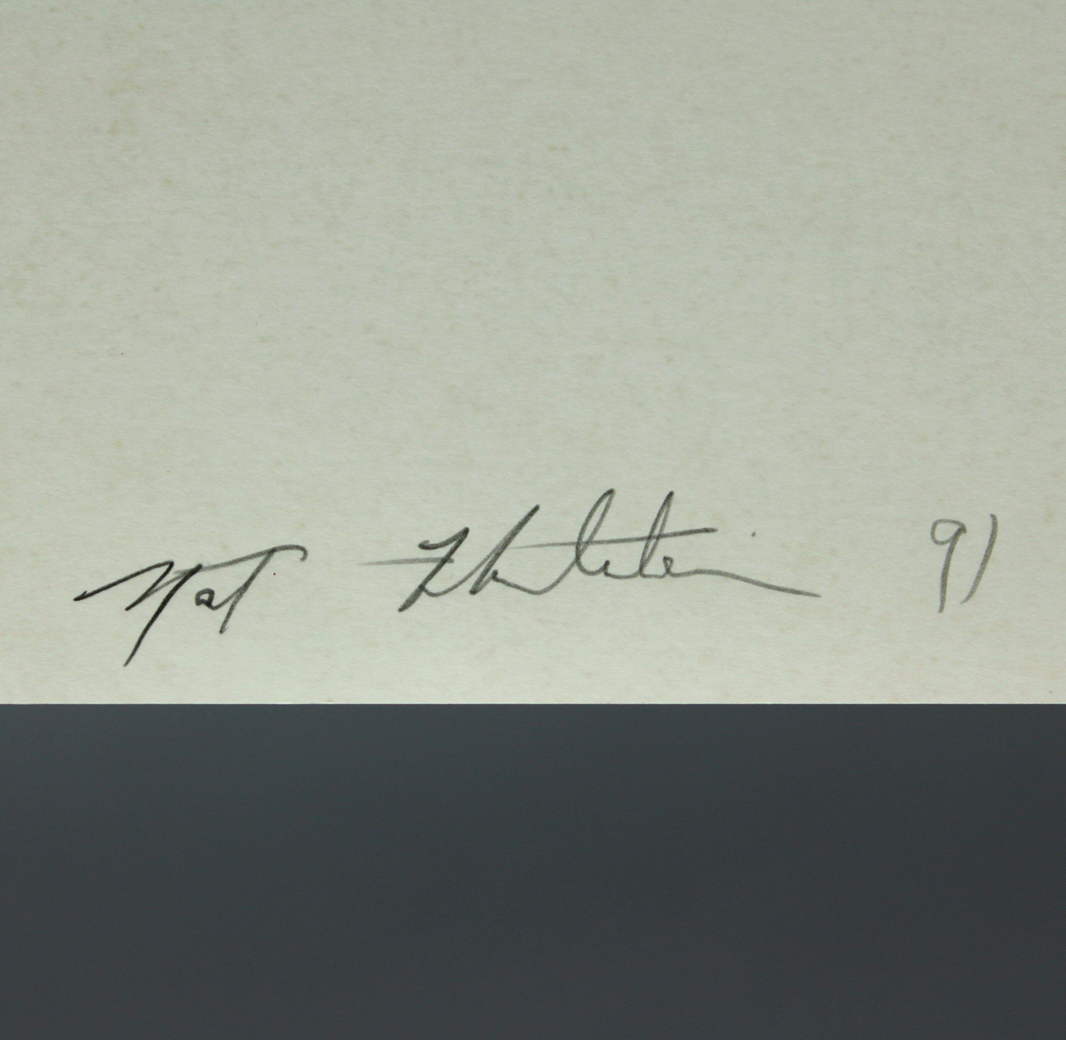 Vintage gelatin silver print by Nat Finkelstein 1991 signed