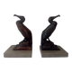 Pelican bookend signed Frecourt
