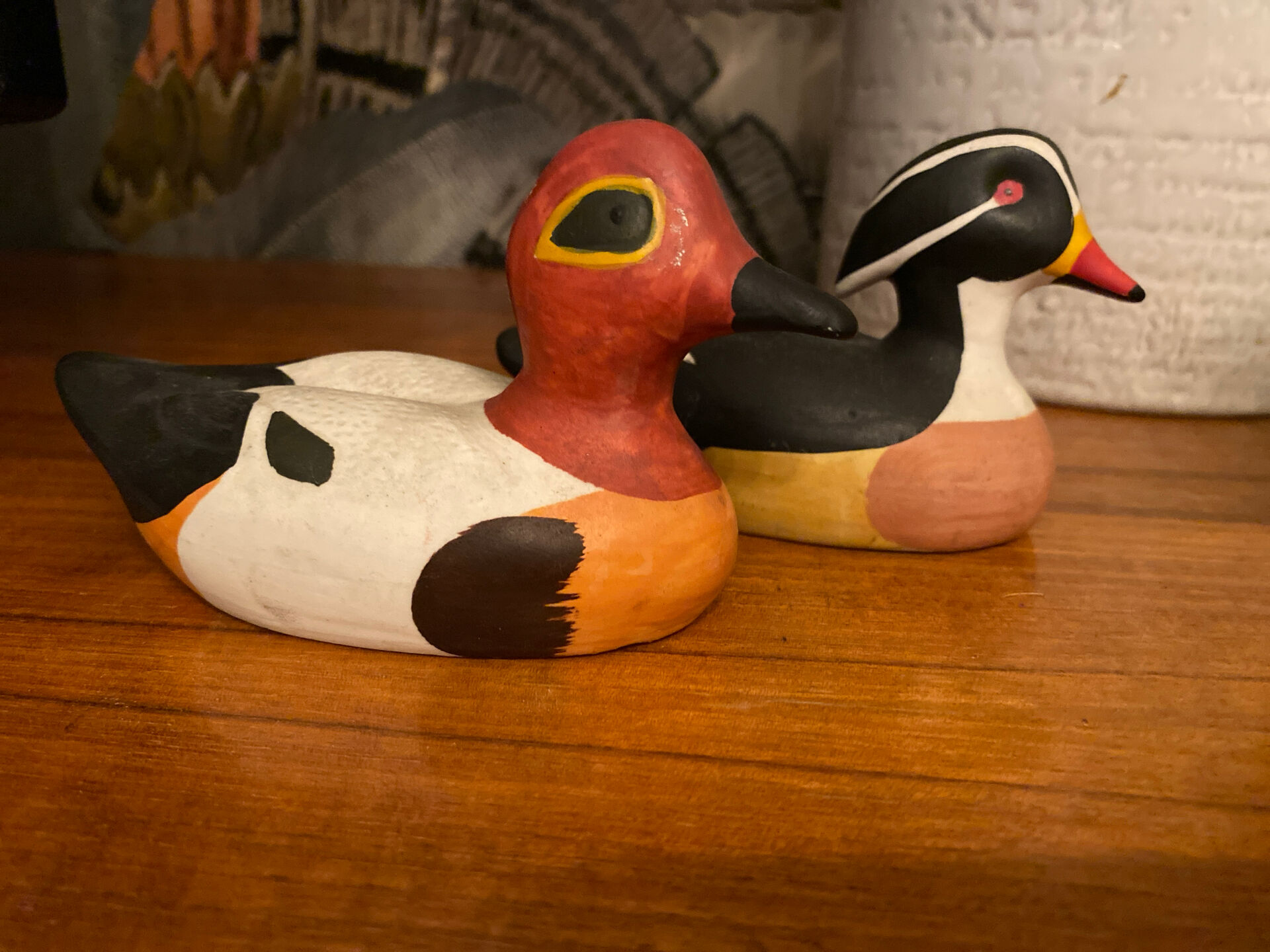 Set of two ceramic ducks