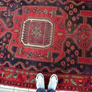 Tapis persan Hamadan antique des années 1930 160 cm x 241 cm