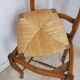 Série de 6 chaises assise paille style Louis XV en merisier