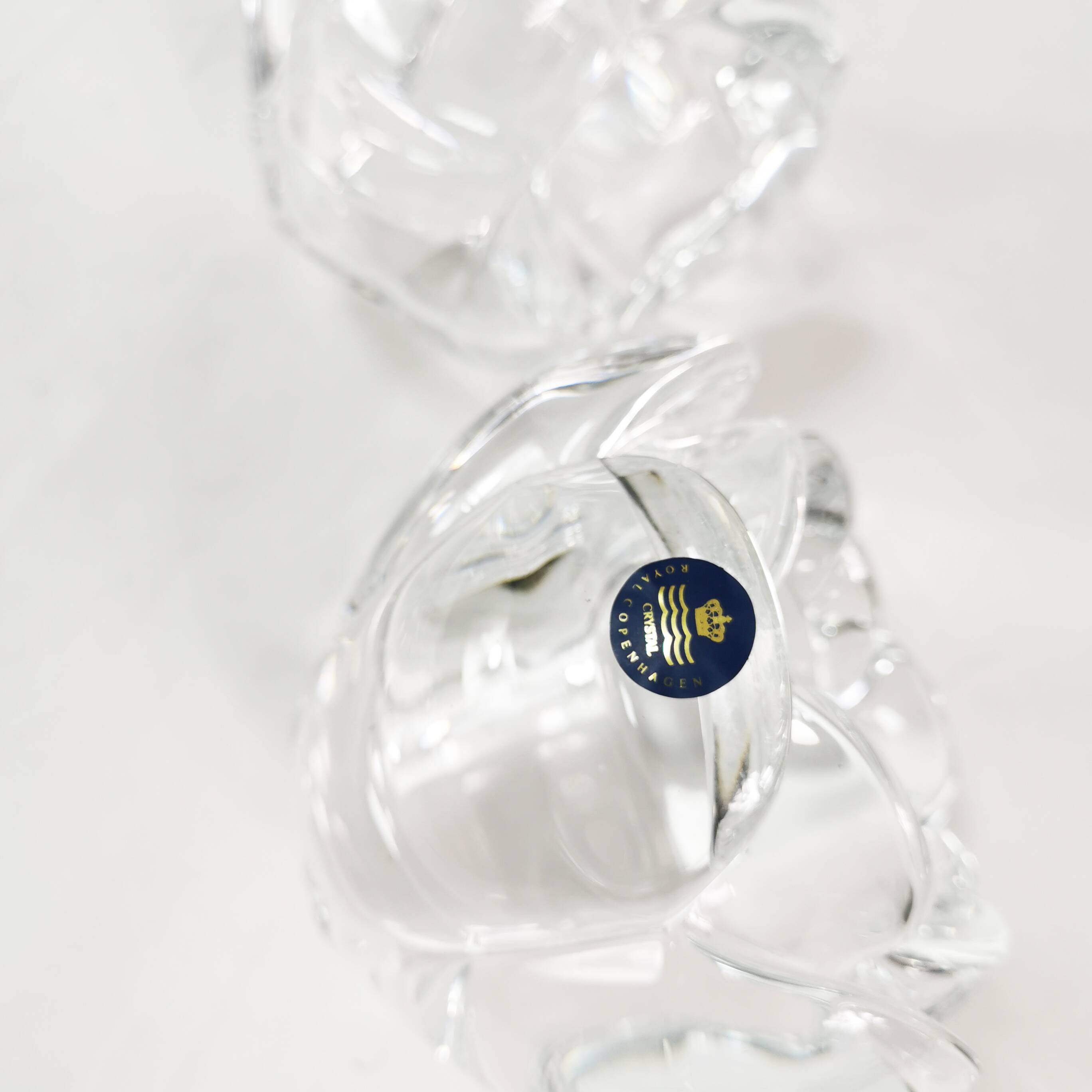 Crystal candlesticks, Royal Copenhagen, Denmark, 1980s.