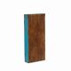 Vintage blue old teak wall display case patina and original piece from india