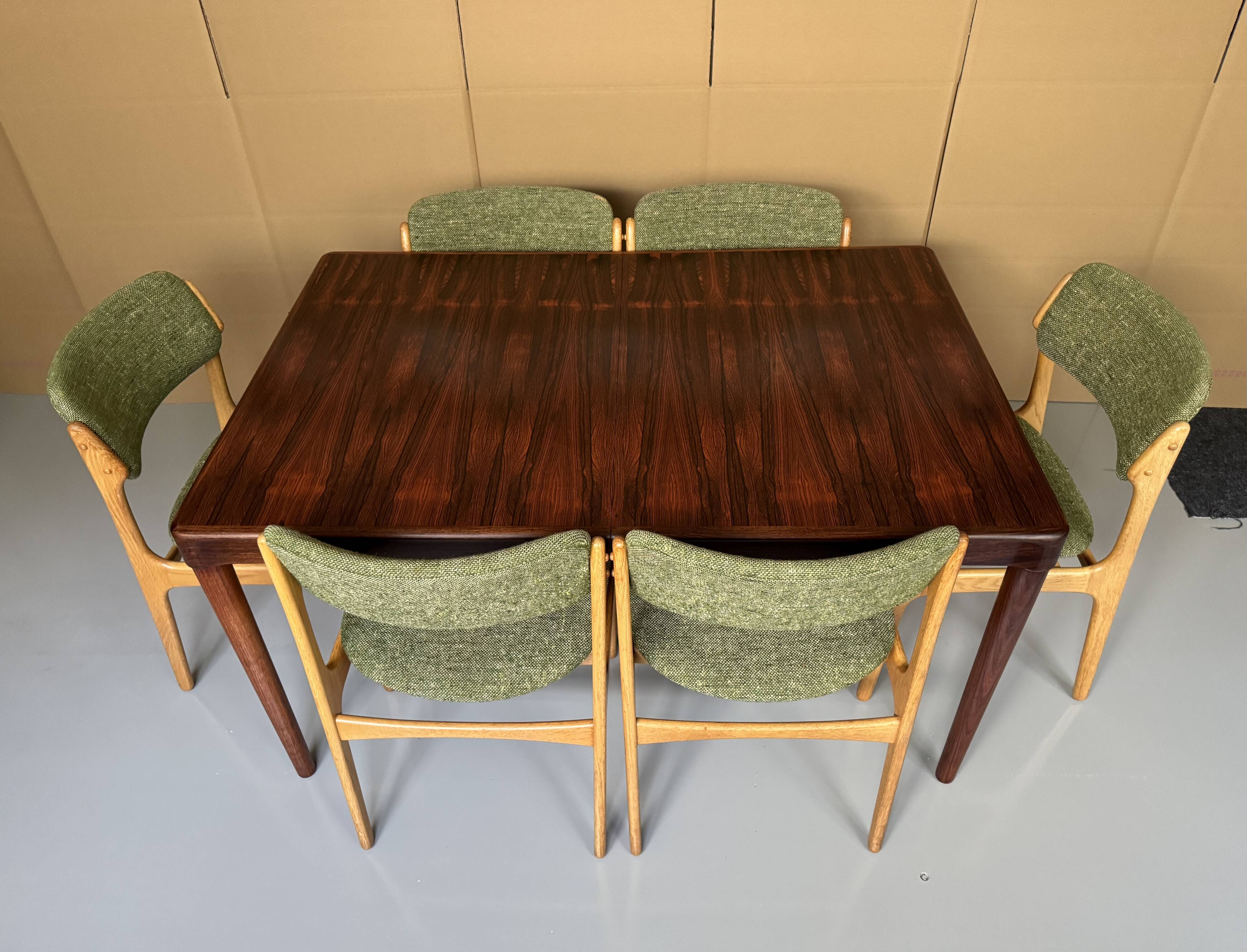 Danish Extendable Dining Table by H.W. Klein for Bramin
