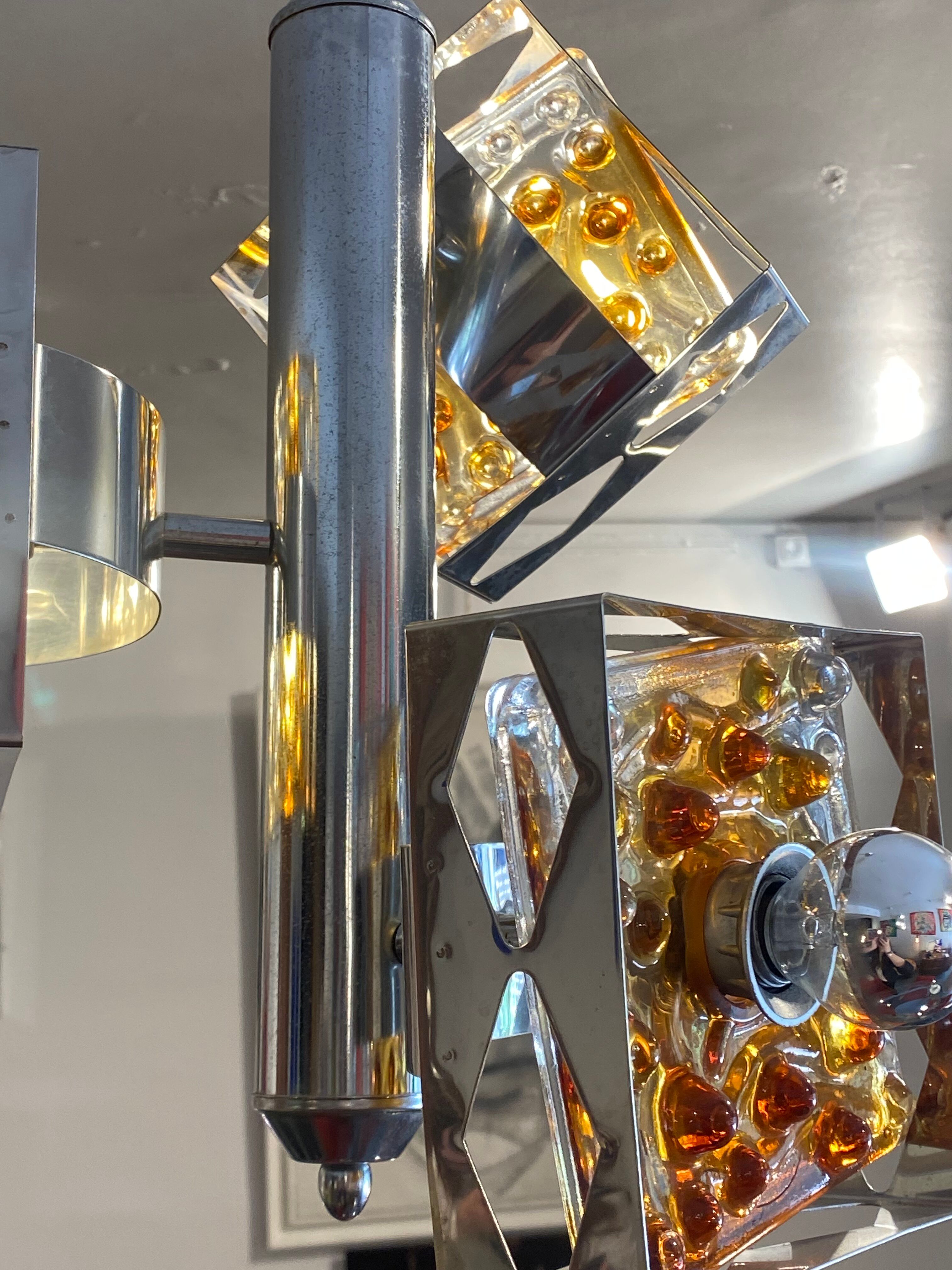 Murano glass pendant lamp by Toni Zuccheri Mazzega Edition 70s