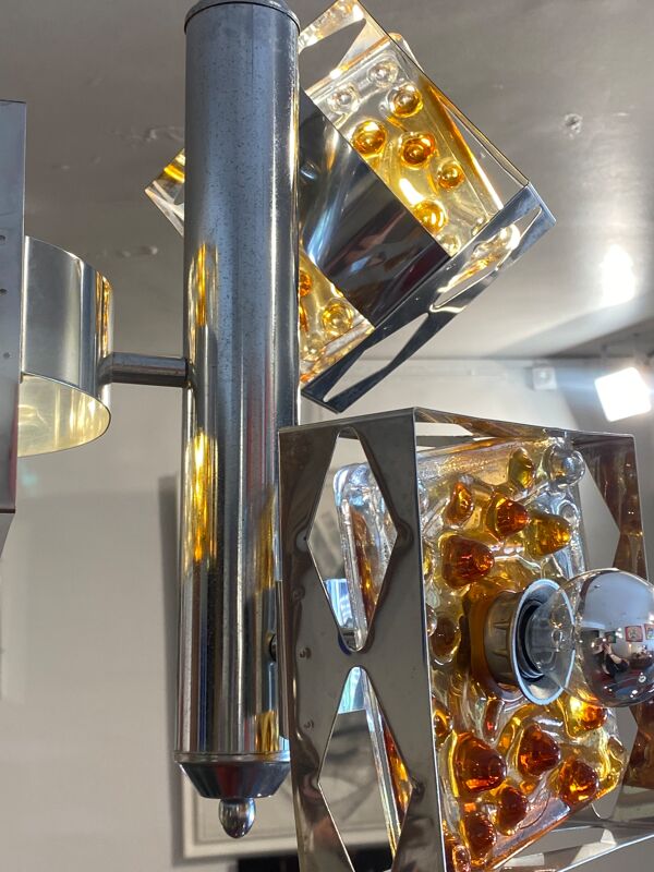 Suspension en verre de Murano par Toni Zuccheri - Édition Mazzega années 70