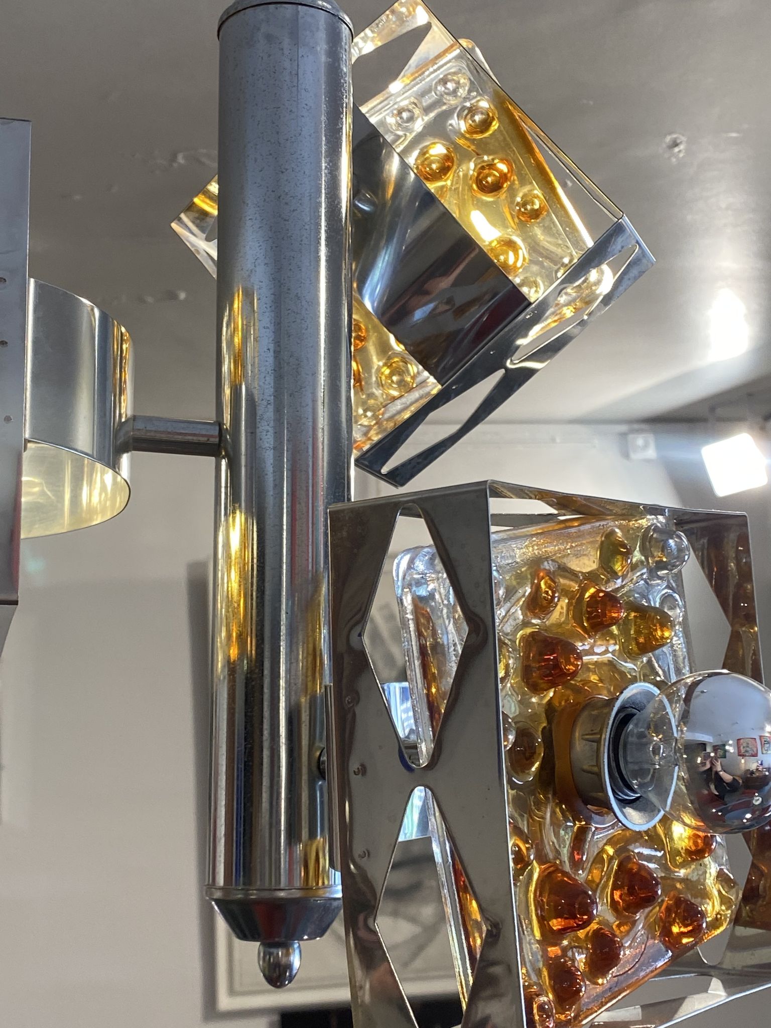 Murano glass pendant lamp by Toni Zuccheri Mazzega Edition 70s