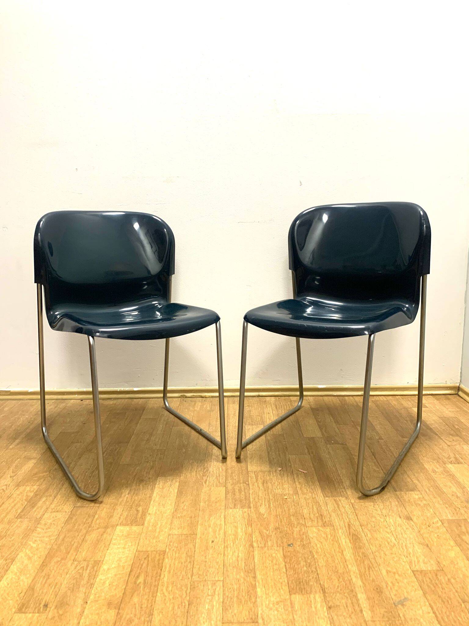 Chaise rétro Drabert SM400K, Allemagne de l'Ouest, années 1980, lot de 2