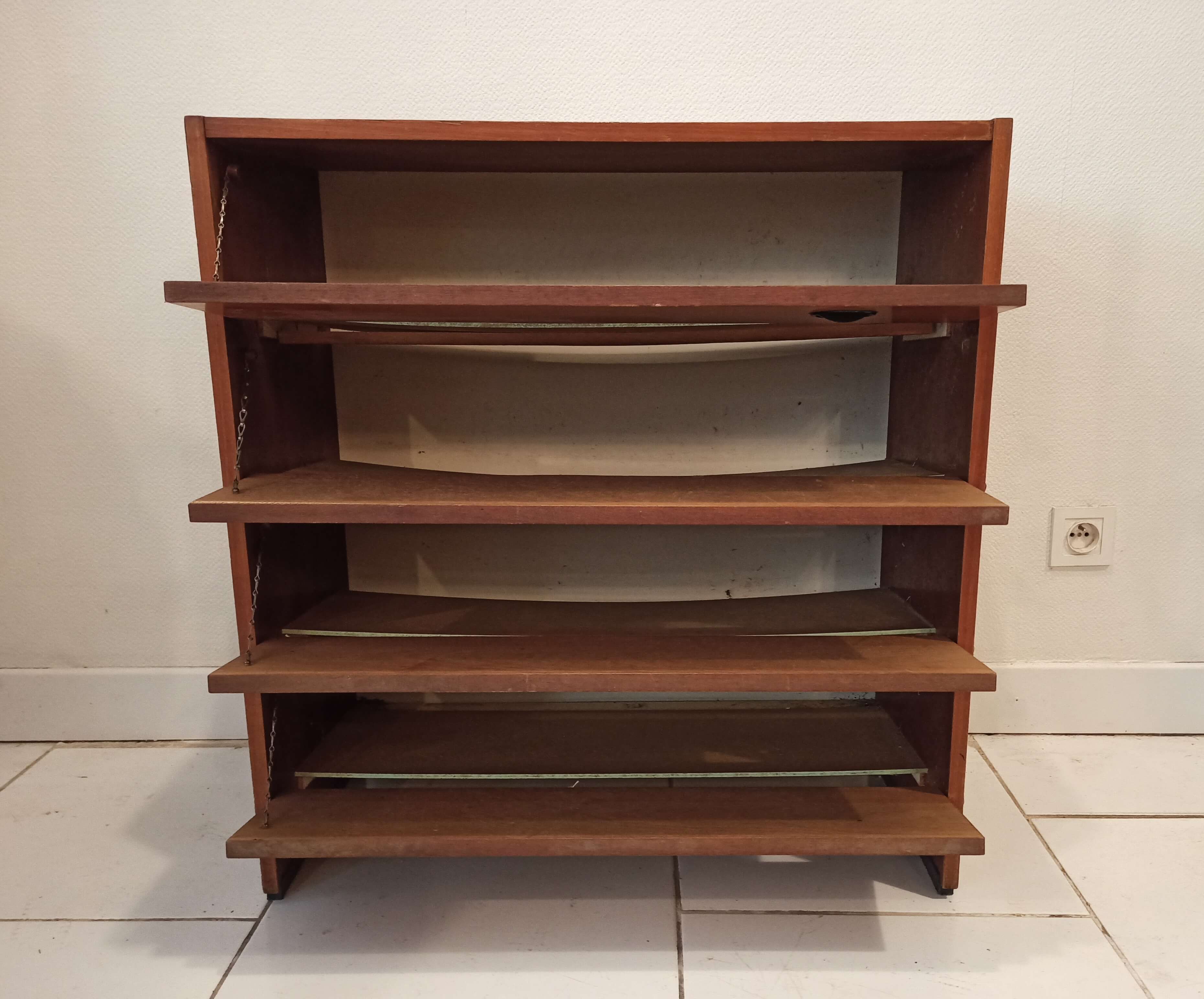 1970s vintage shoe cabinet in formica