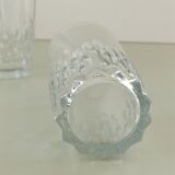 Set of 8 transparent glass water glasses