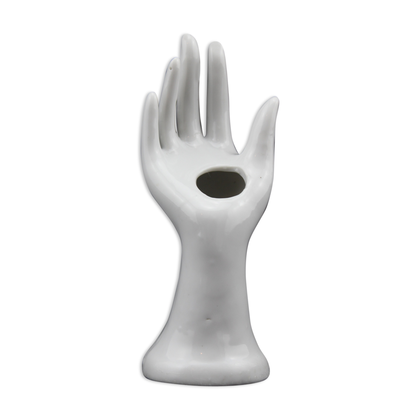 White ceramic, doilies, Ring Sizer, hand