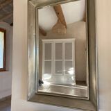 Large patinated mirror 90.5 x 141 cm