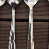 Set of 12 spoons 12 forks metal silver stuff bourdelle poicon bb shell