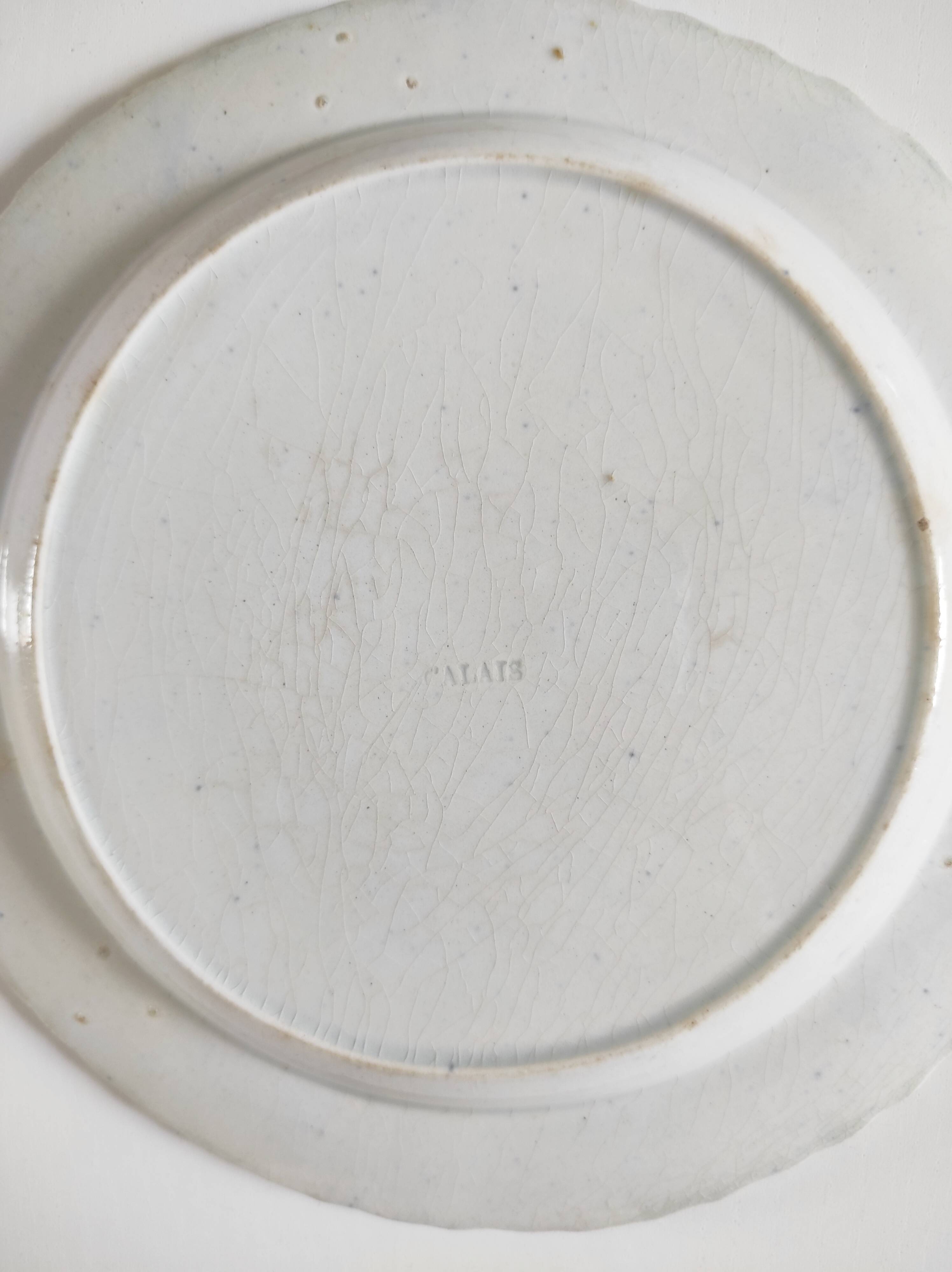 Calais earthenware 4 pagoda plates