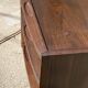 Vintage 1970s solid elm wood commode with 3 drawers.