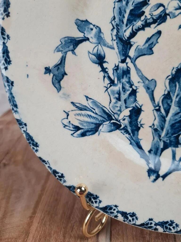 Antique Gien plate, Cactus model