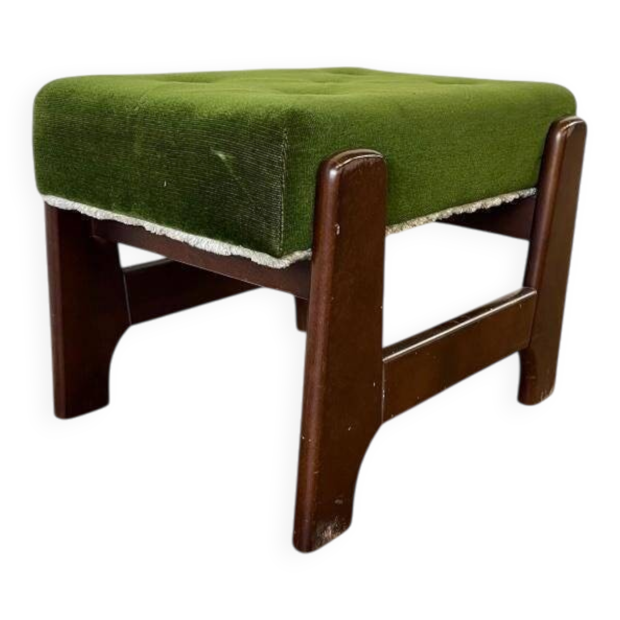 Vintage green step stool / pouf / kitchen step stool