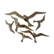 Wall Decoration Set 6 X Seagull / Swallow / Bird. Brass 70 / 80s