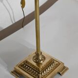 Tulip lamp in glass and bronze, adjustable, art deco 1920